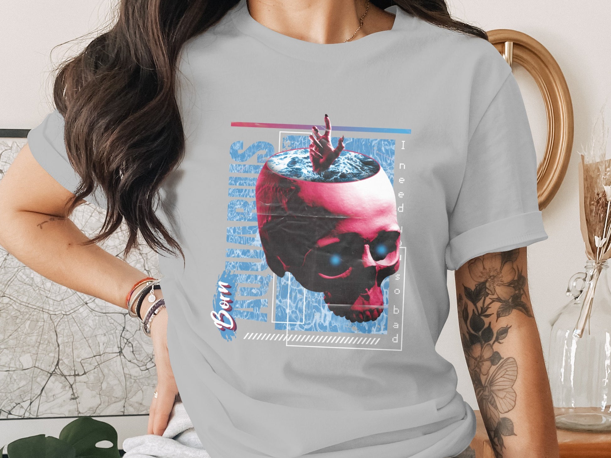 Unique Skull Design with Colorful Artistic Details
