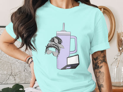 Quirky design casual tee with unique graphic elements