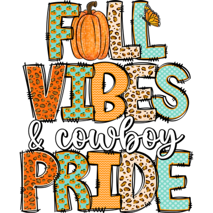 Fall Vibes And Cowboy Pride Graphic Tee