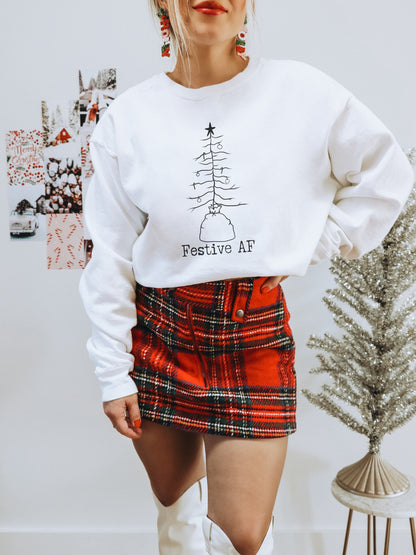 Festive AF Christmas Tree Graphic Sweatshirt product