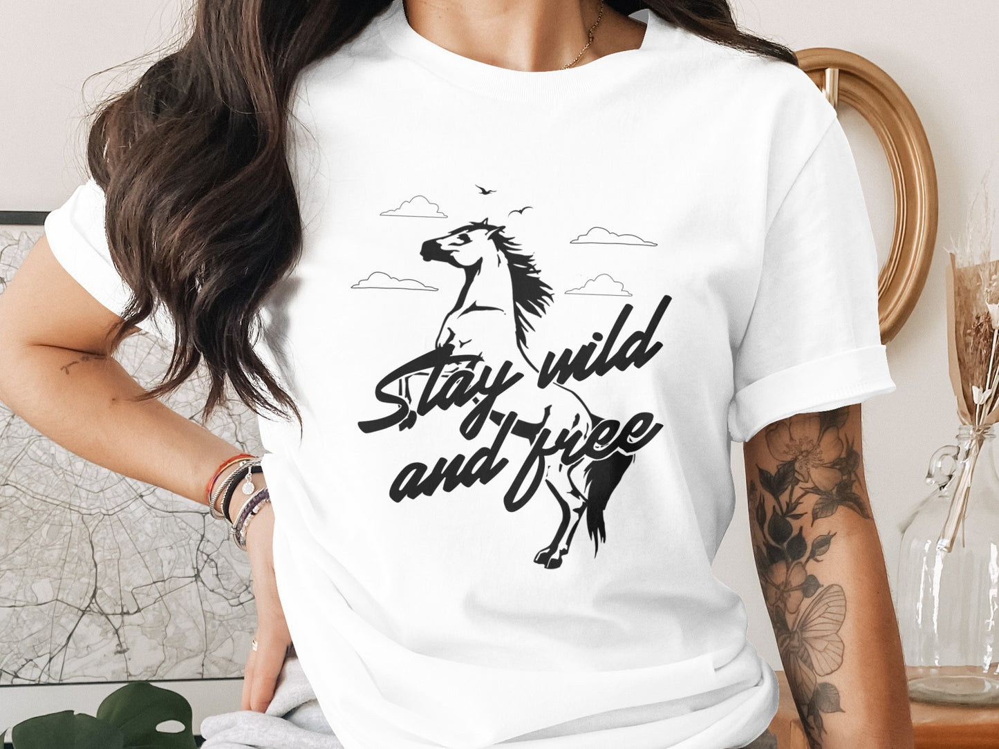 Stay Wild and Free Graphic Tee Shirt Product