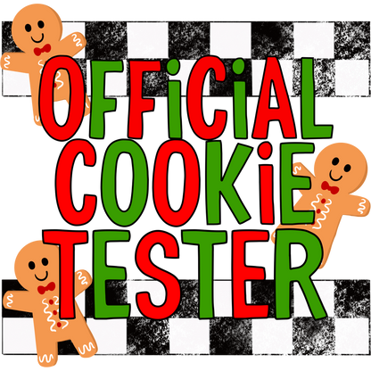 Official Cookie Tester Holiday Graphic Decor