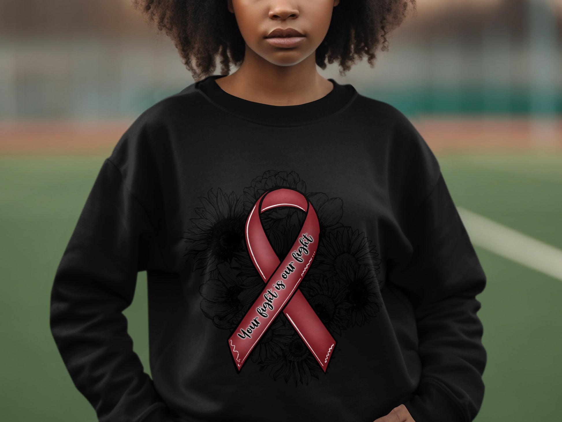 Your Fight is Our Fight Inspirational Sweatshirt