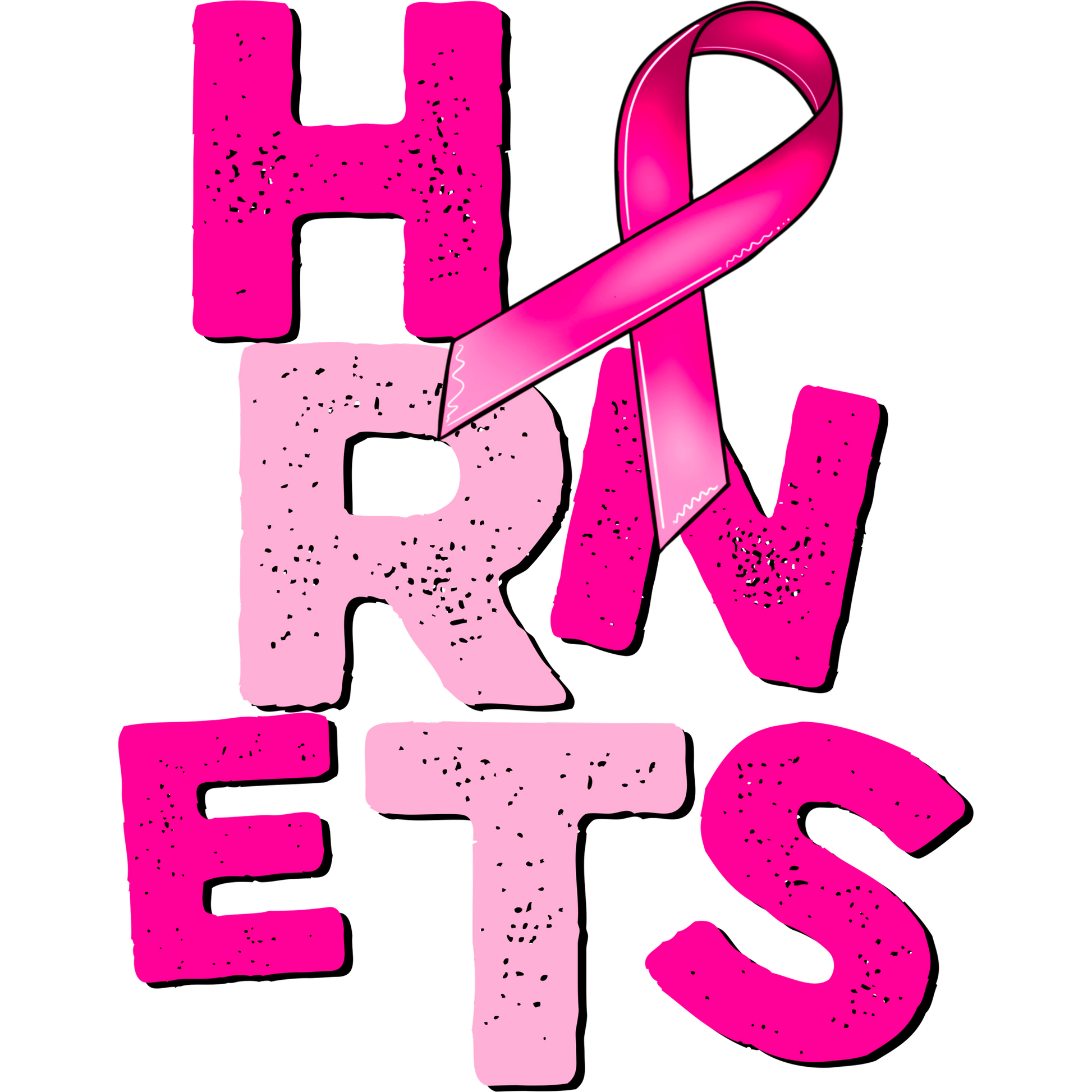Pink Hornets T-shirt with Pink Ribbon Design