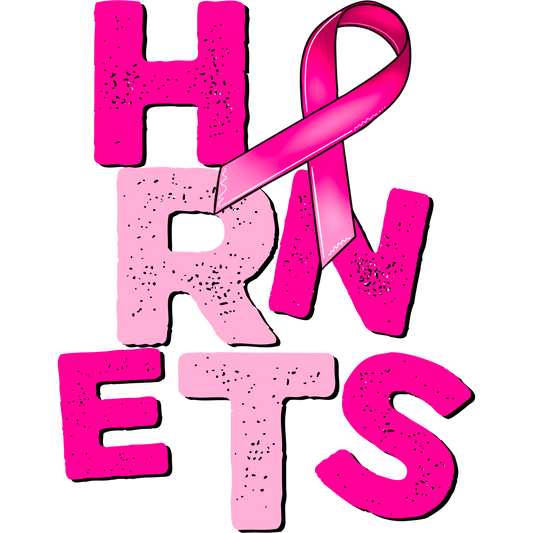 Pink Hornets T-shirt with Pink Ribbon Design