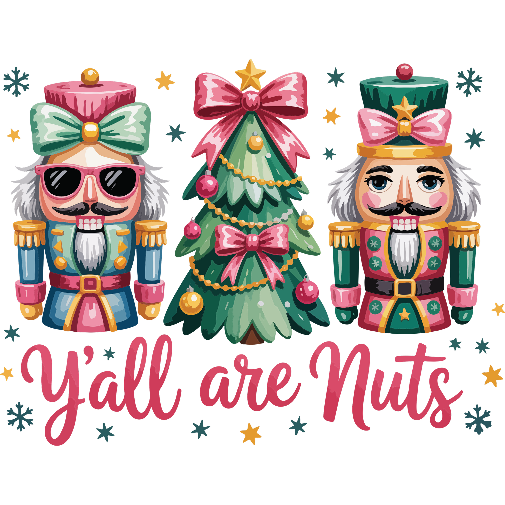 Y'all Are Nuts Holiday Nutcracker Christmas Design