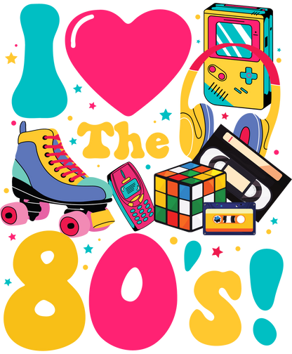 I Love The 80's Retro Style Design Skateboard Accessories
