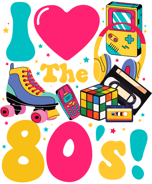 I Love The 80's Retro Style Design Skateboard Accessories