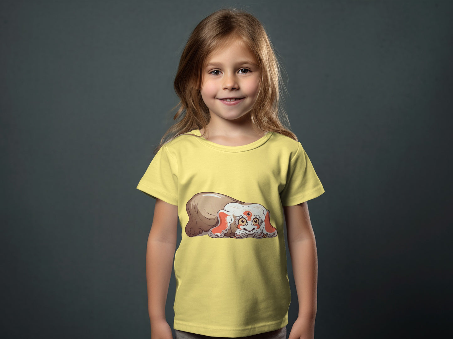 Cute Puppy Illustration on Kids T-shirt