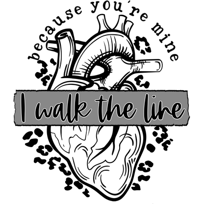 I Walk the Line Heart Design Art Print