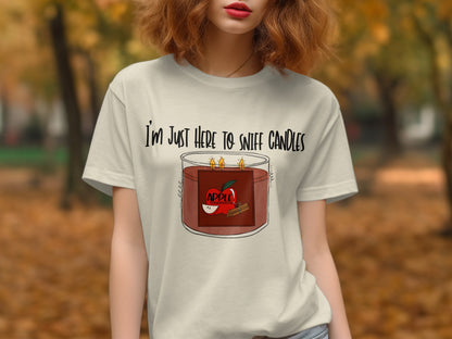 I'm Just Here to Sniff Candles Graphic Tee
