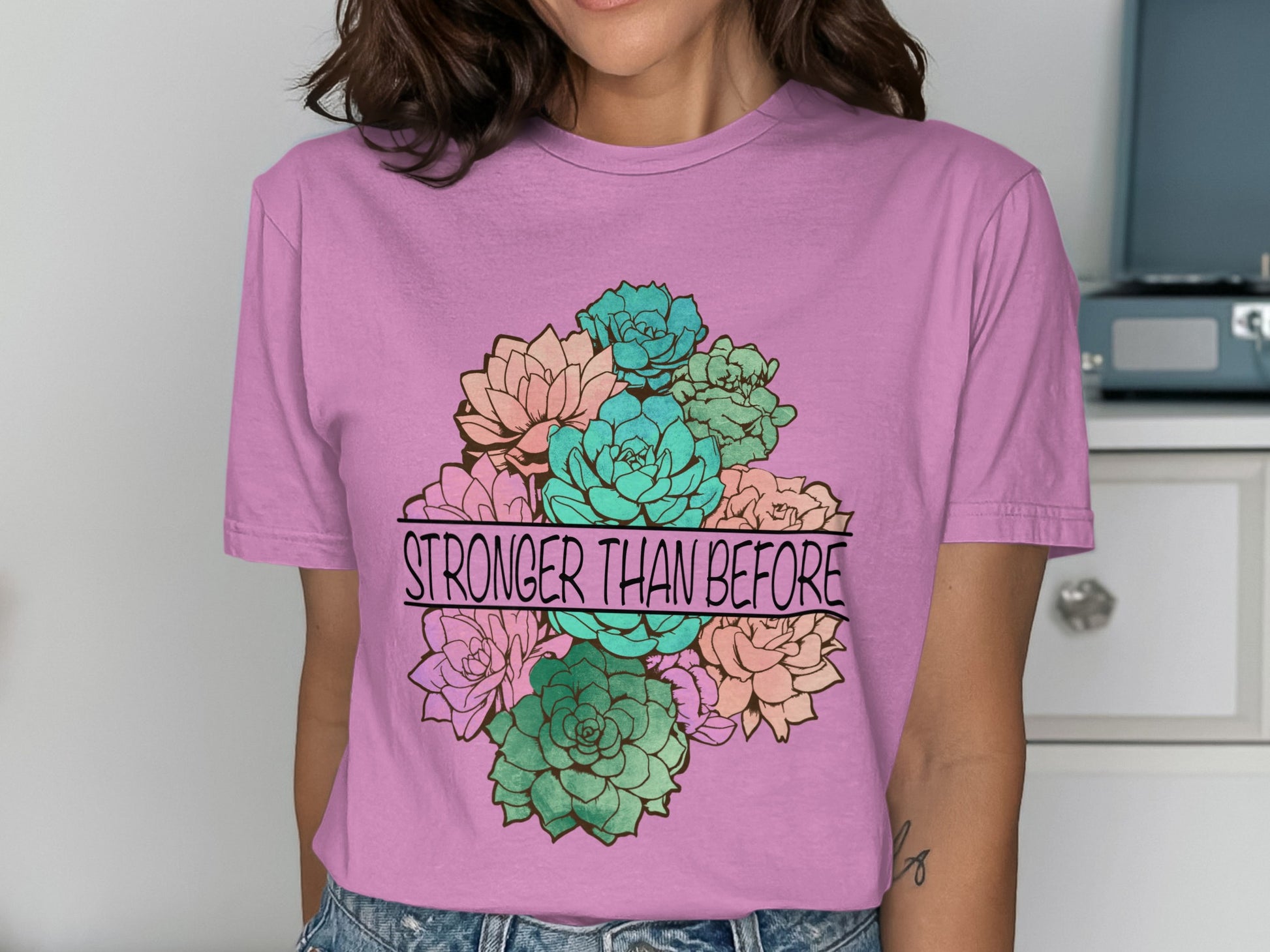 Stronger Than Before Succulent Graphic Tee