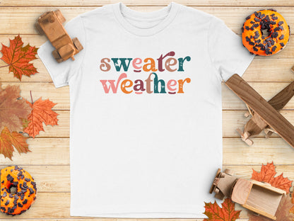 Sweater Weather Colorful Autumn Themed T-shirt