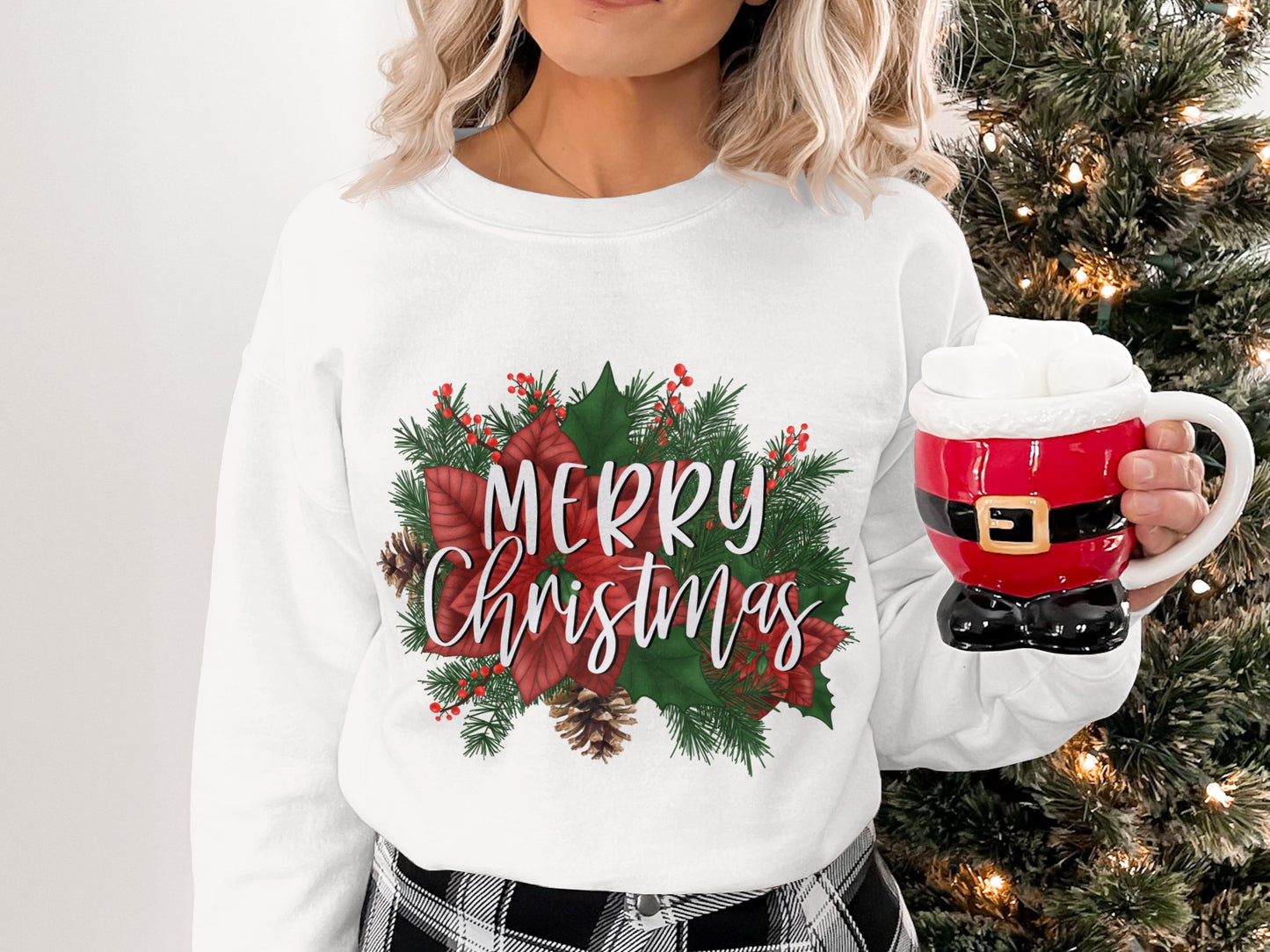 Festive Merry Christmas Sweatshirt for Holiday Celebrations