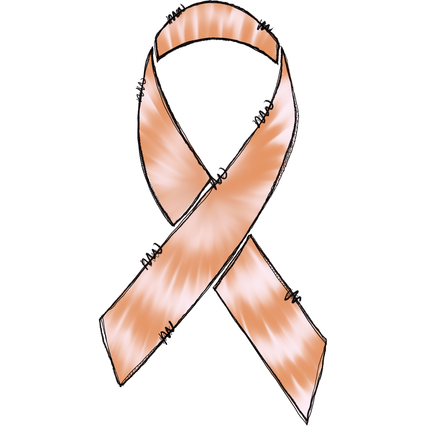 Illustrated Pink Ribbon with Barbed Wire Design Poster