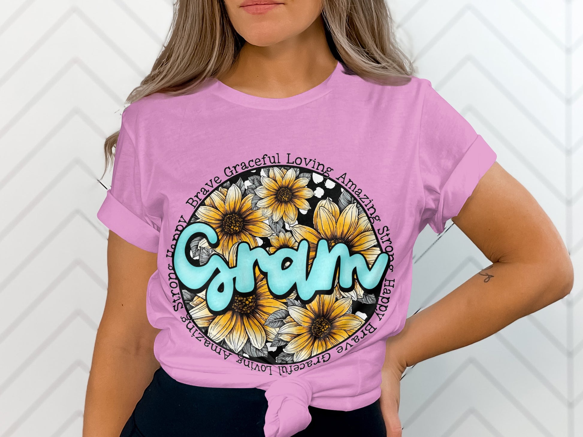 Gram Brave Graceful Loving Amazing Strong Happy T-shirt