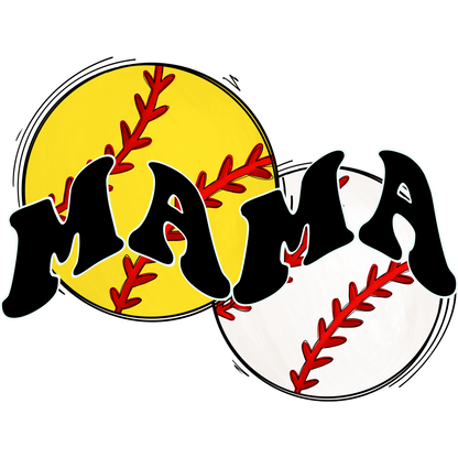 Mama Softball and Baseball Graphic Design
