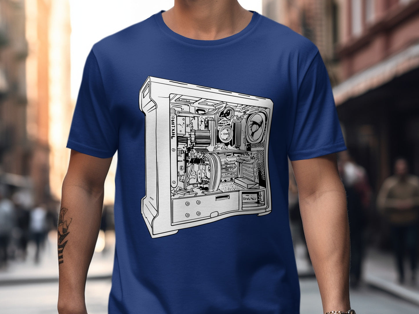 Cool Graphic Computer Case Design T-Shirt Product