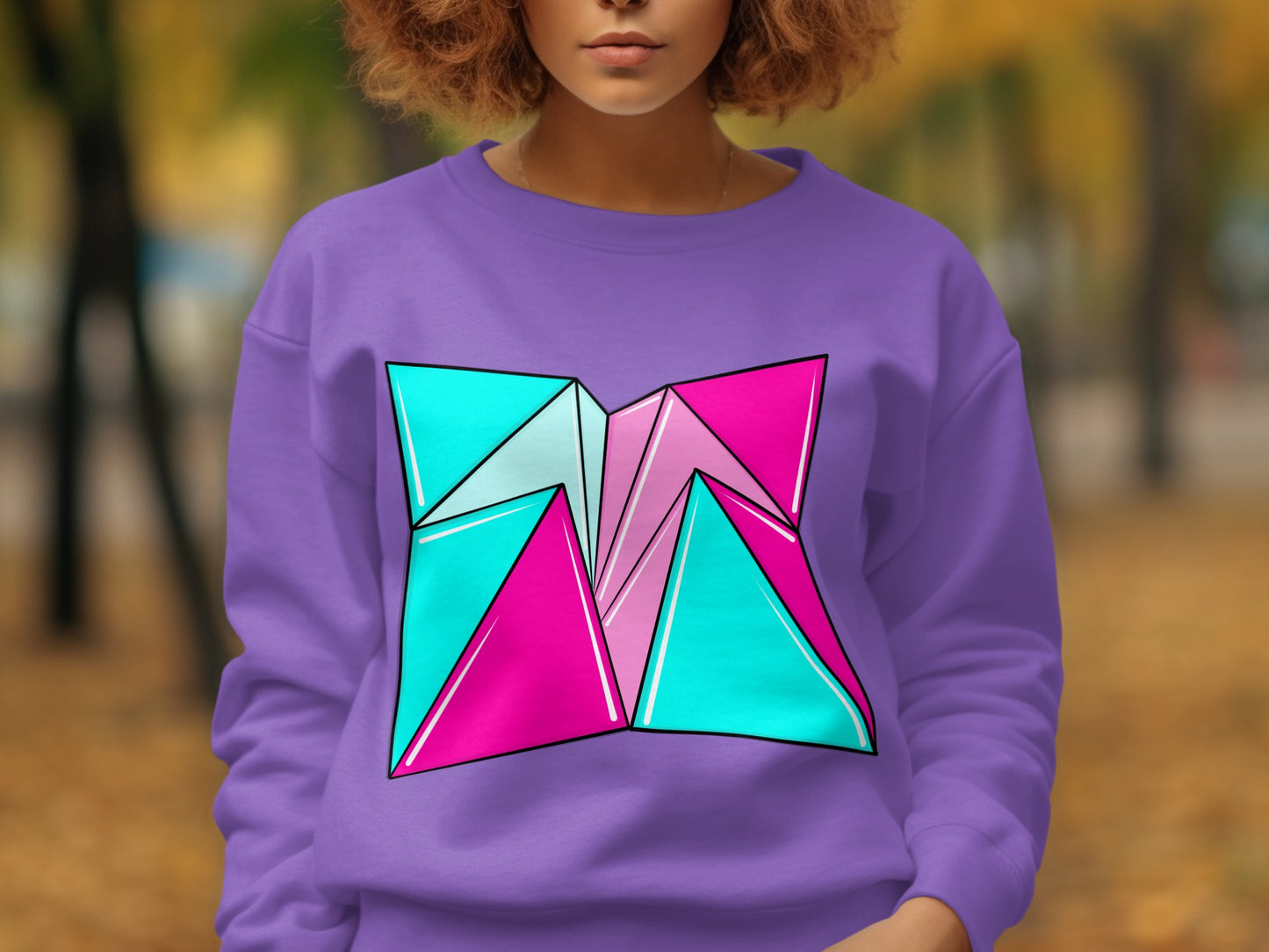 Colorful Abstract Geometric Design Sweatshirt