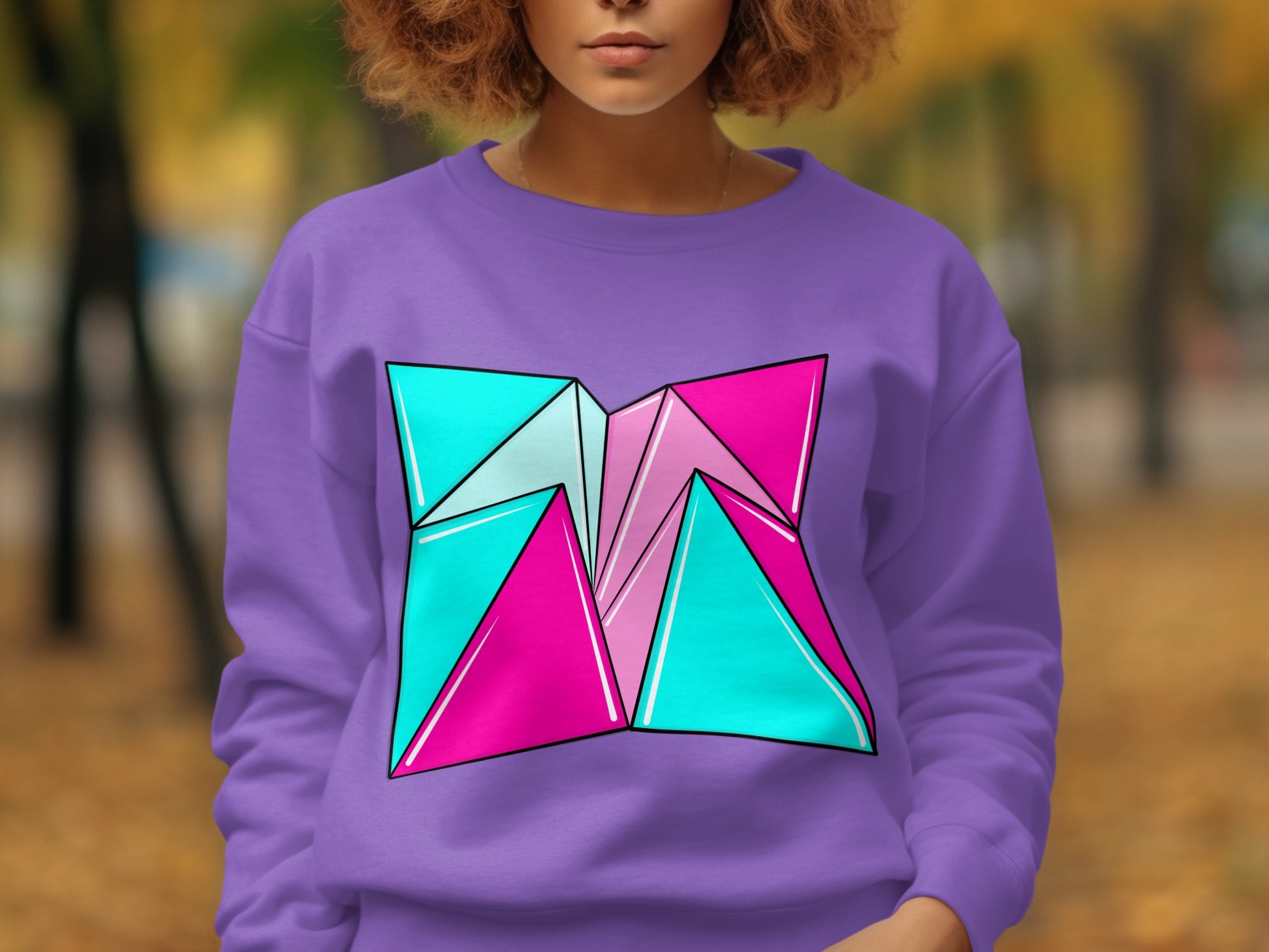 Colorful Abstract Geometric Design Sweatshirt
