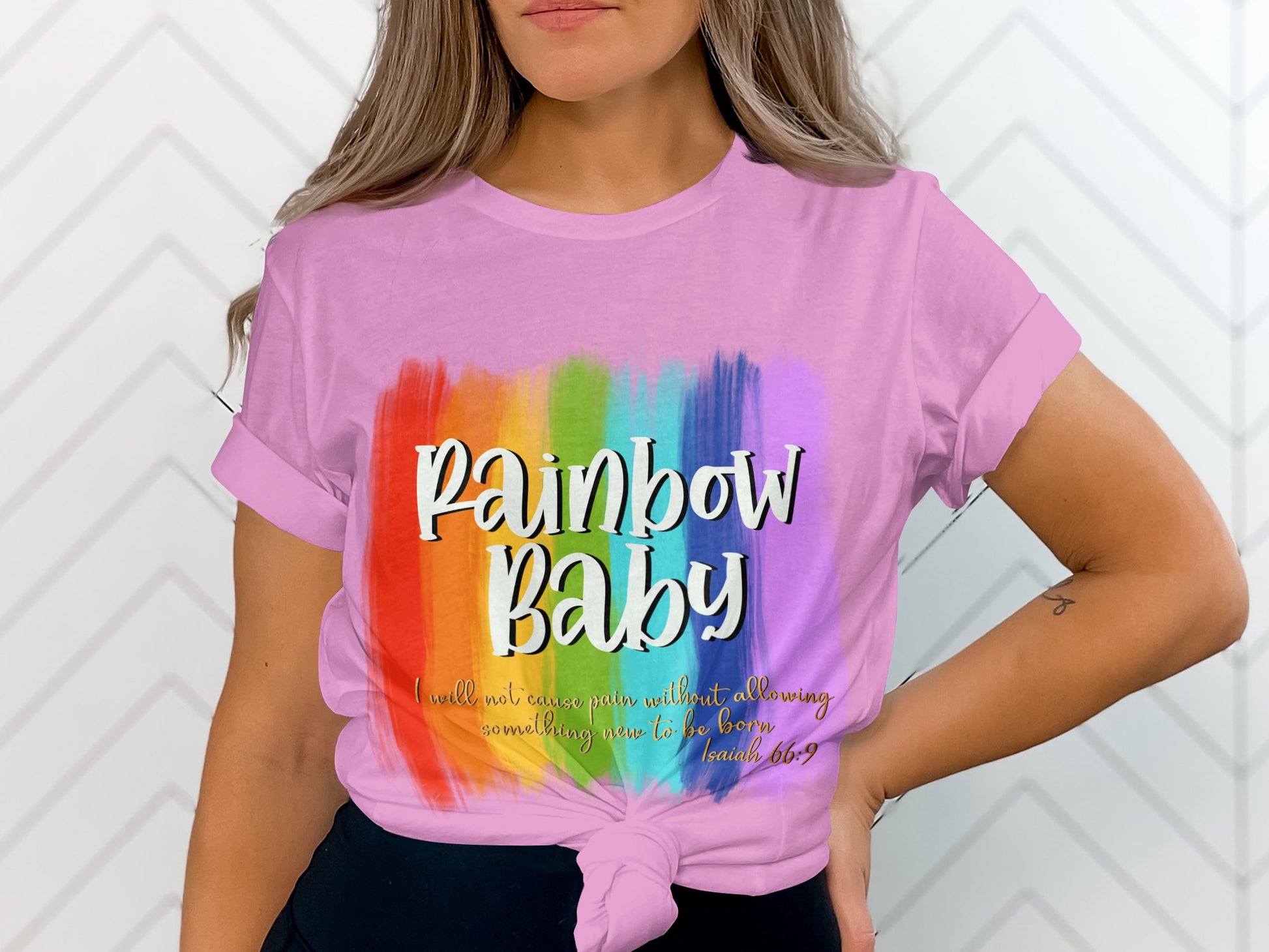 Rainbow Baby Inspirational T-shirt with Motivational Quote