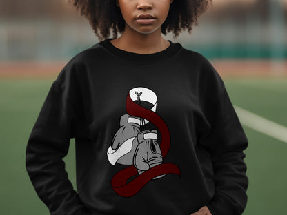 Stylish Black Sweatshirt with Trendy Sneaker Design