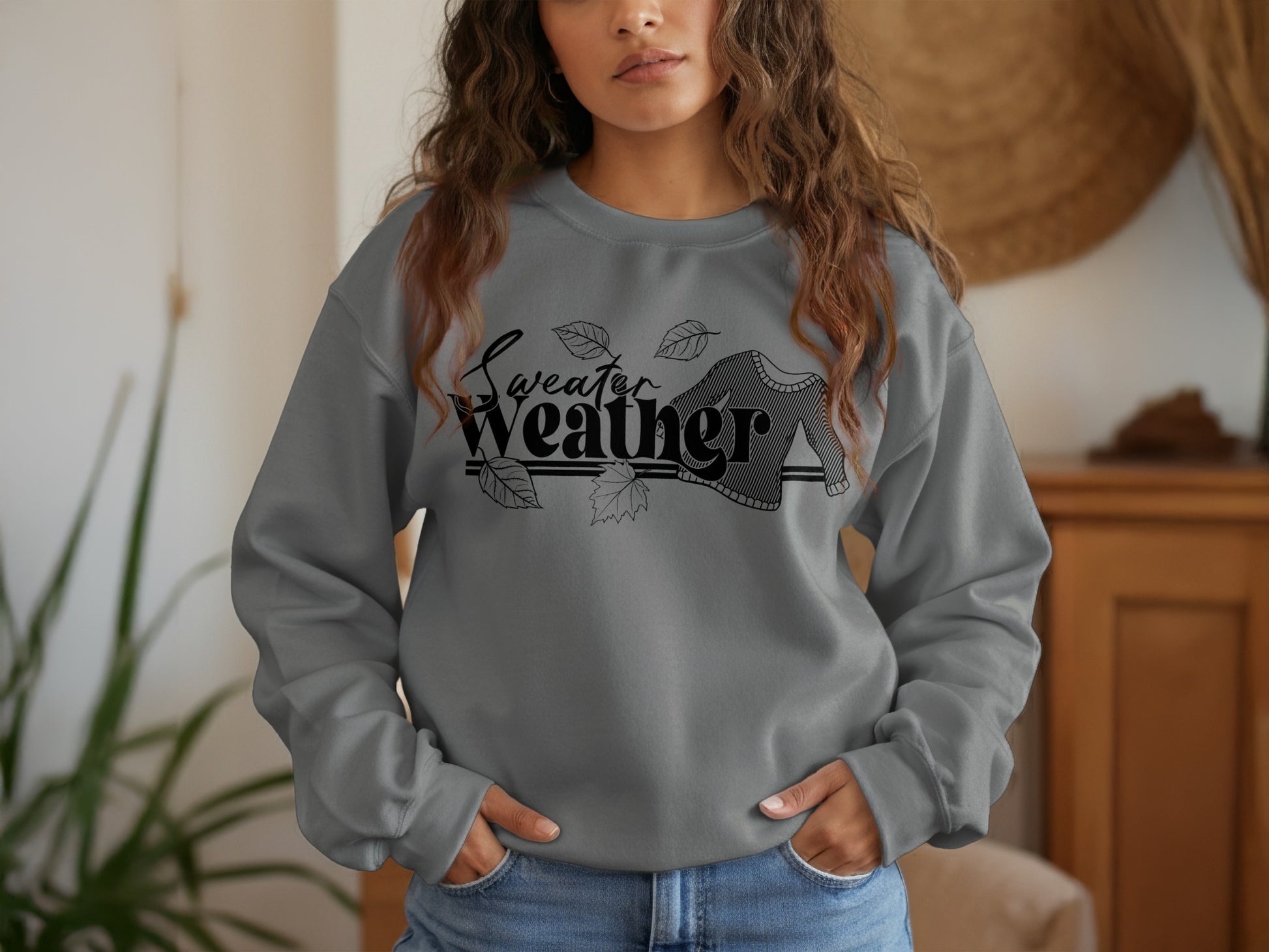 Cozy Sweater Weather Graphic Sweatshirt for Chilly Days