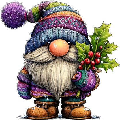 Colorful Knit Sweater and Hat Winter Gnome Decor