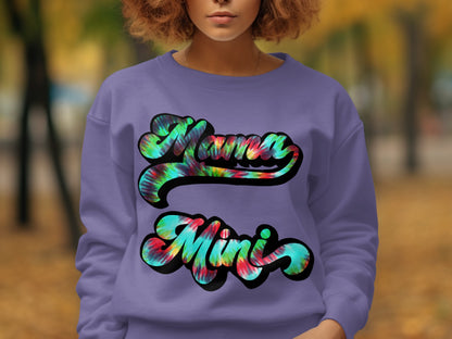 Vibrant Tie-Dye Mama Mini Graphic Sweatshirt Product