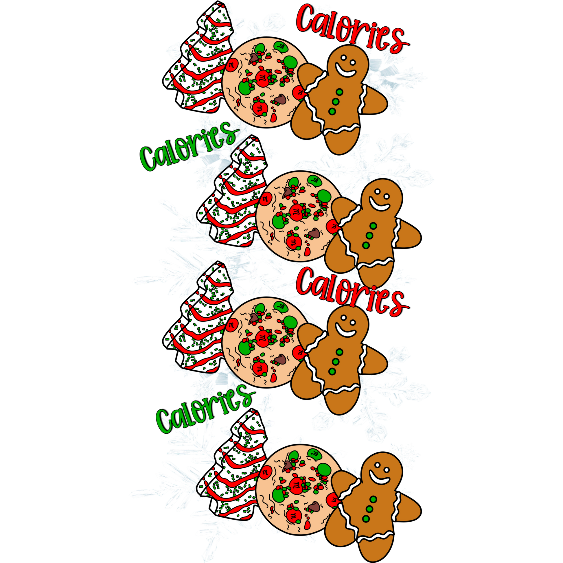 Christmas Calories Gingerbread Cookie Sticker Sheet