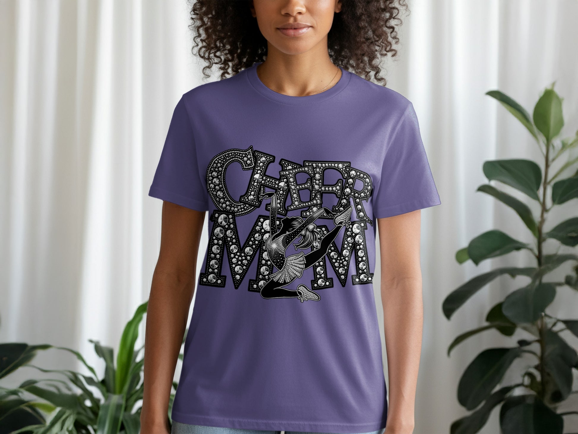 Cheer Mom Design with Cheerleader Graphic Shirt