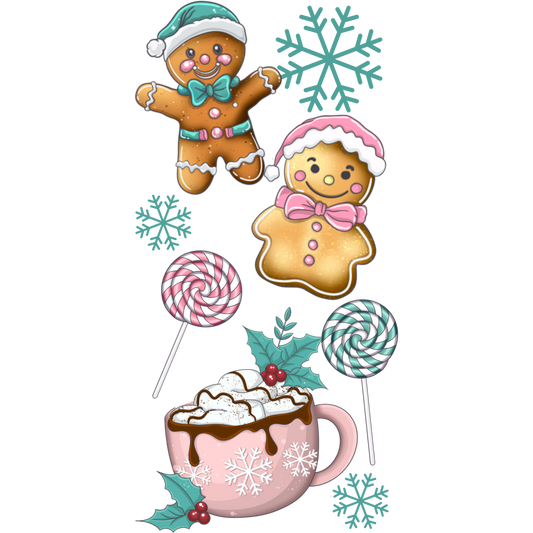 Christmas Gingerbread and Hot Cocoa Sticker Sheet