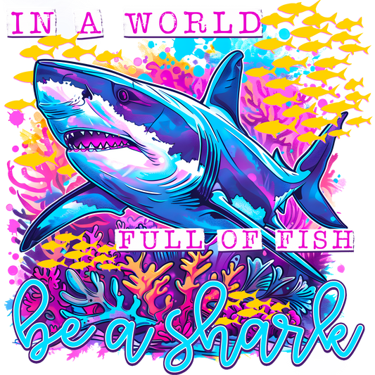 In a World Full of Fish Be a Shark Artwork
