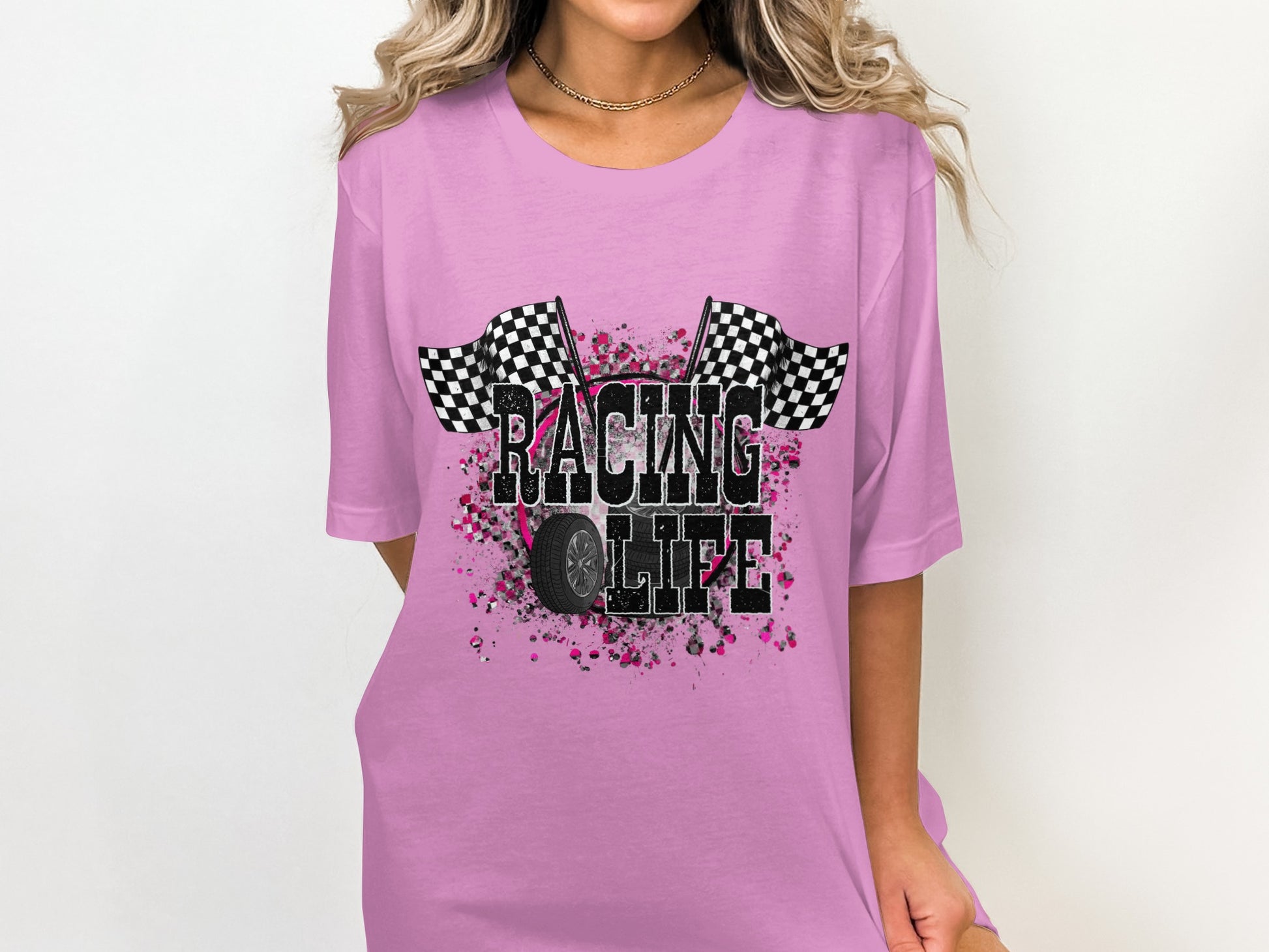Racing Life Graphic Tee for Motorsports Fans