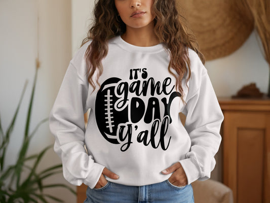 It's Game Day Y'all Letter Printed Sweatshirt product