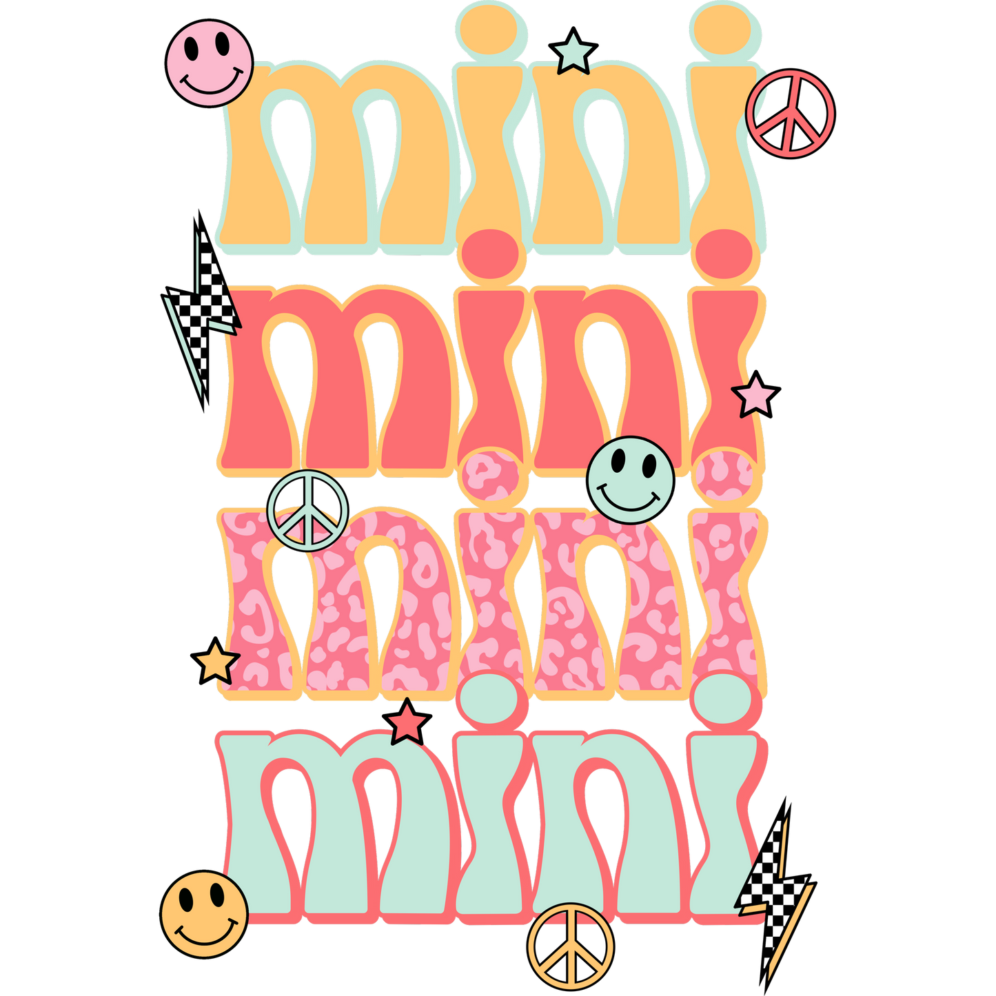 Mini Retro Style Graphic Print for Kids Collection