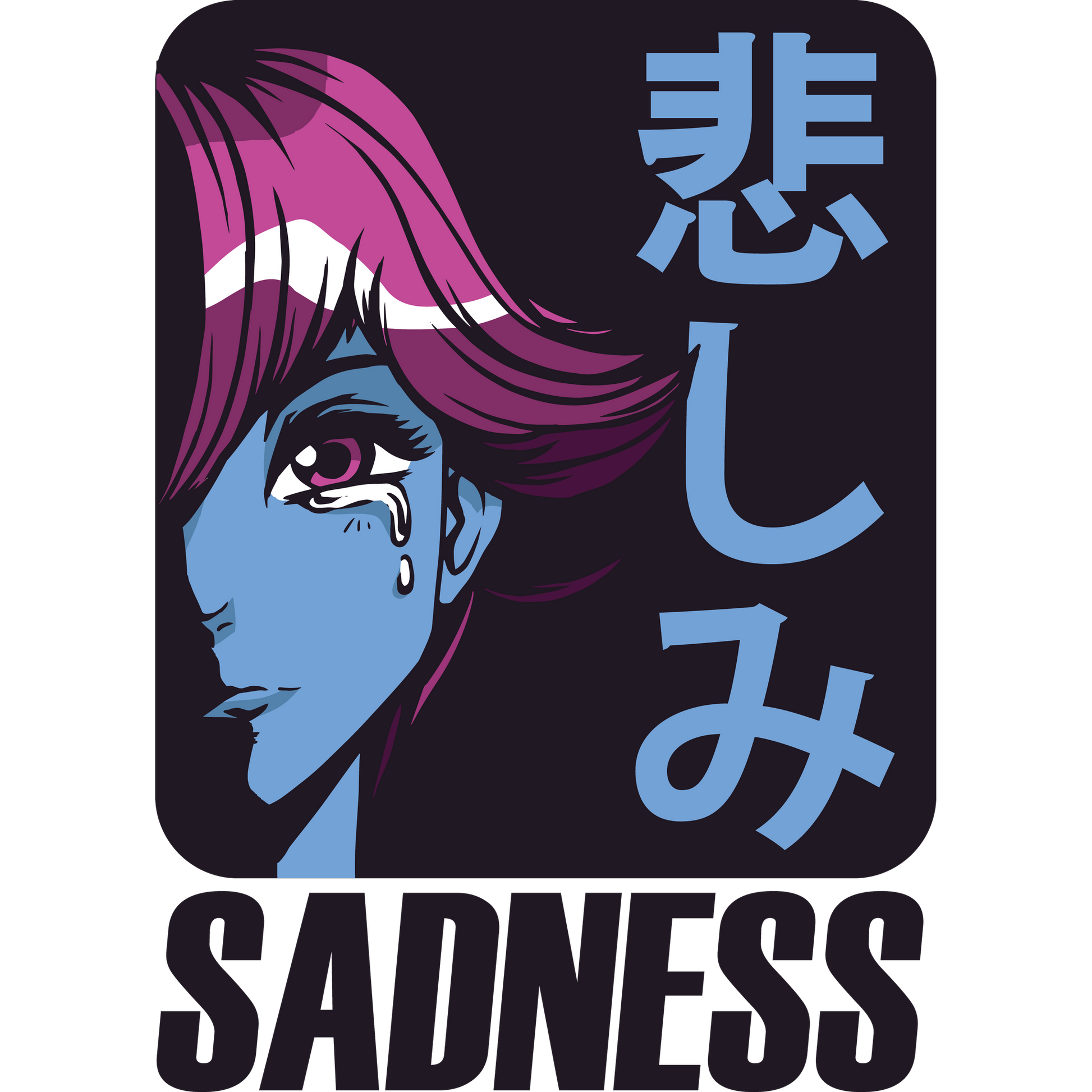Sadness Anime Character Illustration Design