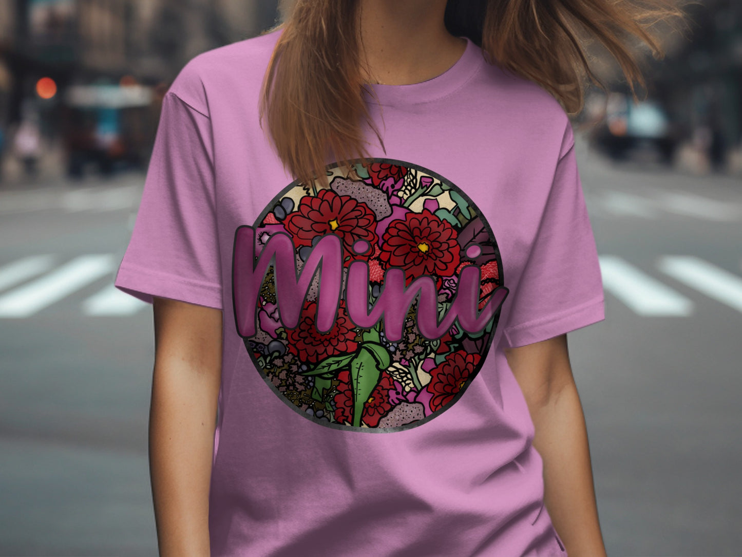 Floral Design Mini Graphic Tee Product