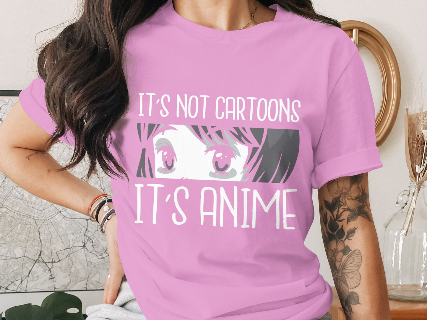 It's Not Cartoons It's Anime Graphic T-shirt