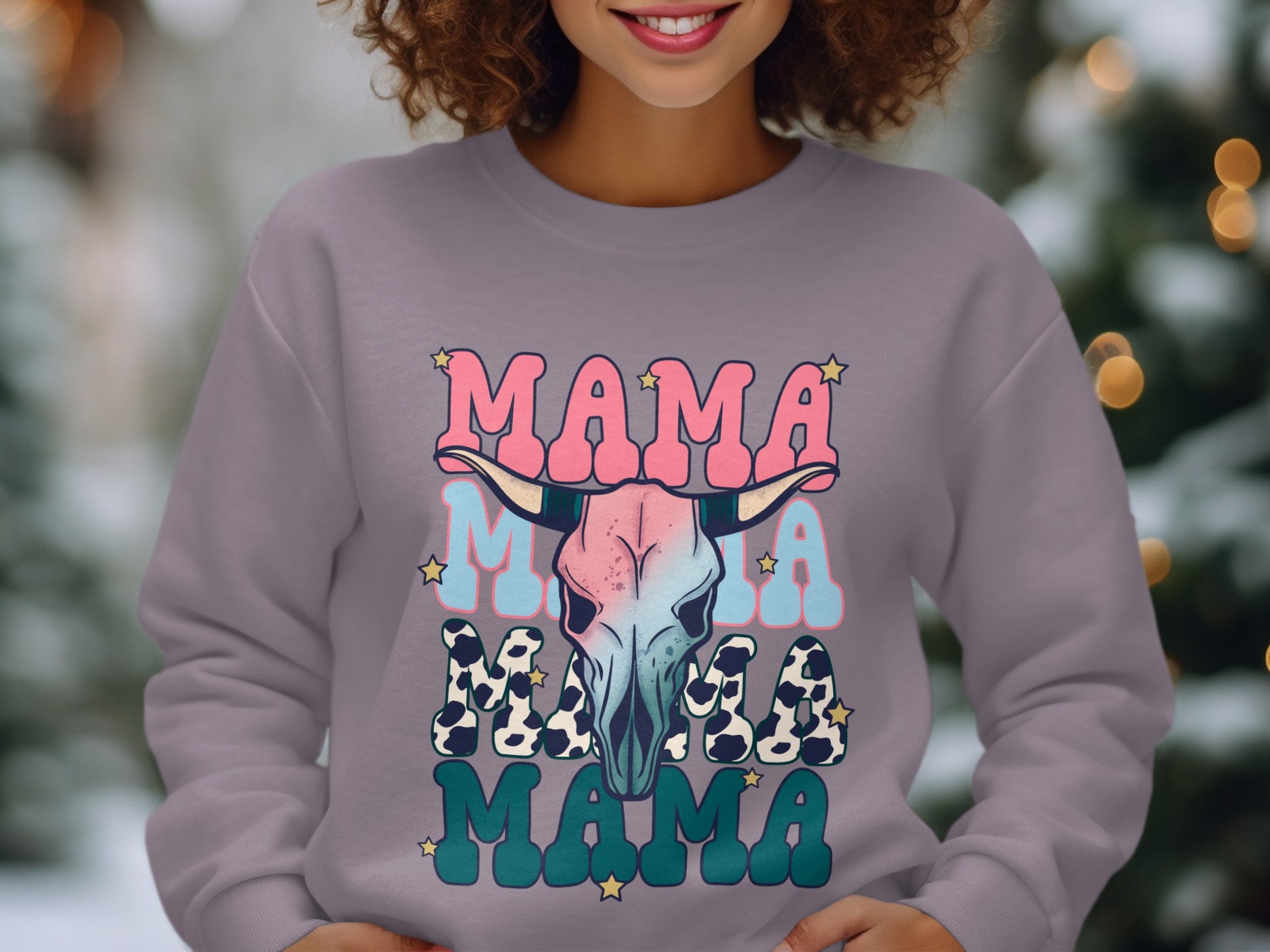 MAMA Design Colorful and Fun Top Christmas Look