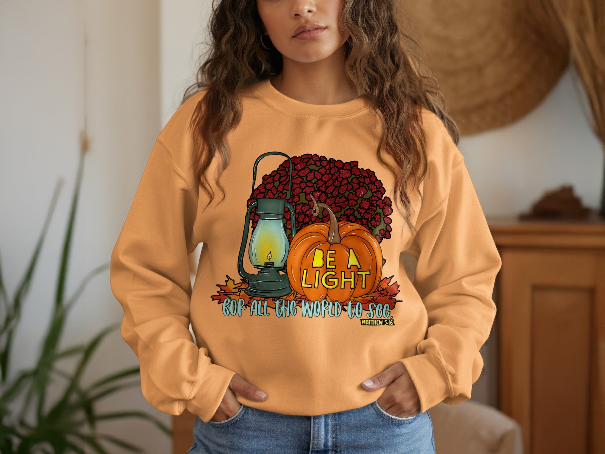 Be A Light Bible Verse Inspirational Sweatshirt