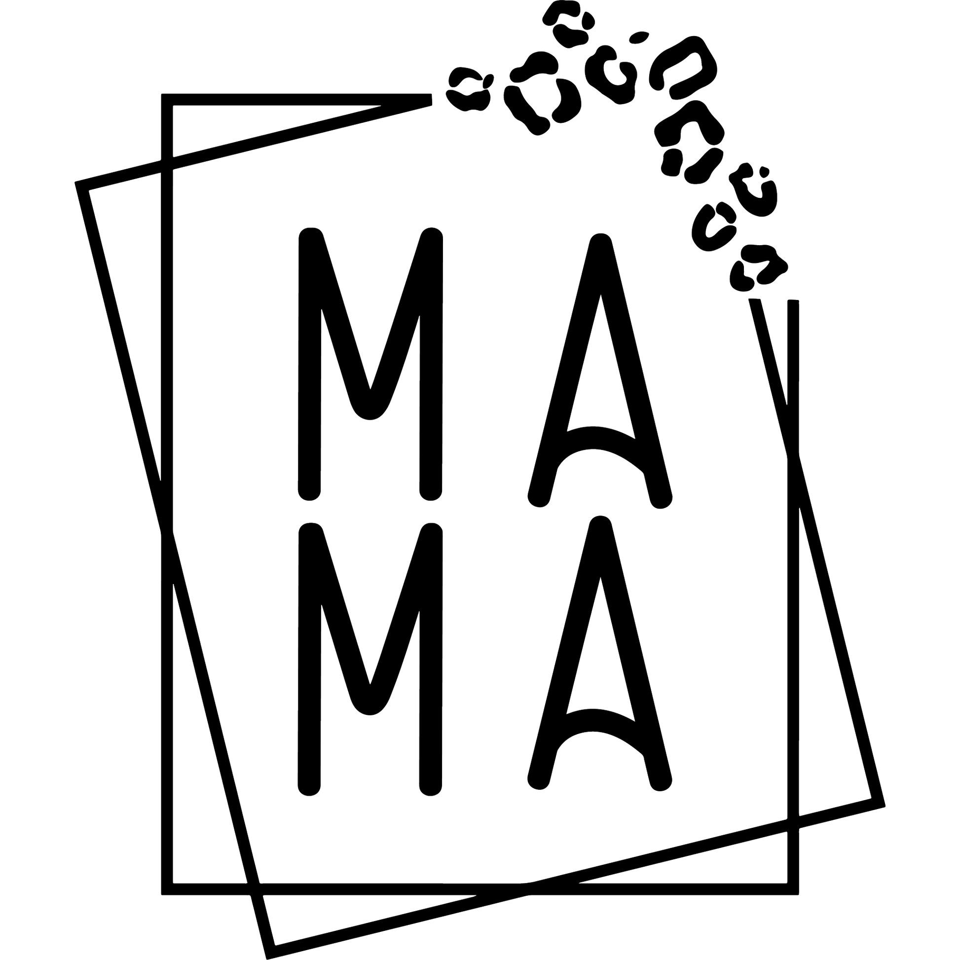 Trendy 'MAMA' Graphic with Stylish Animal Print Design