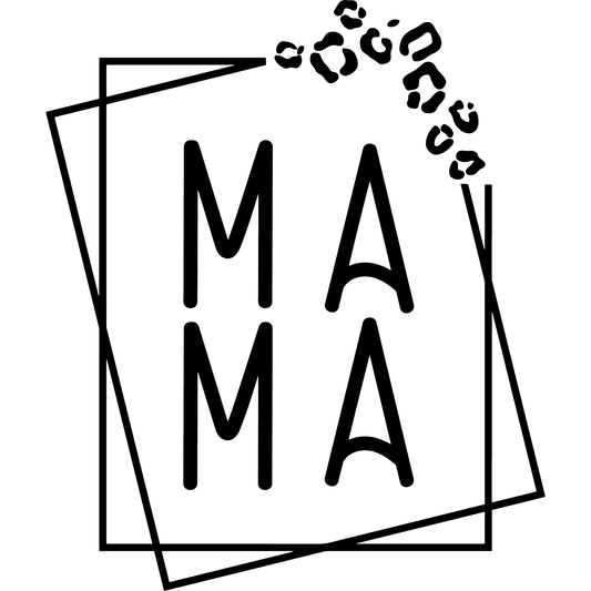 Trendy 'MAMA' Graphic with Stylish Animal Print Design