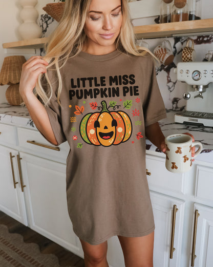 Little Miss Pumpkin Pie Halloween Oversized Shirt