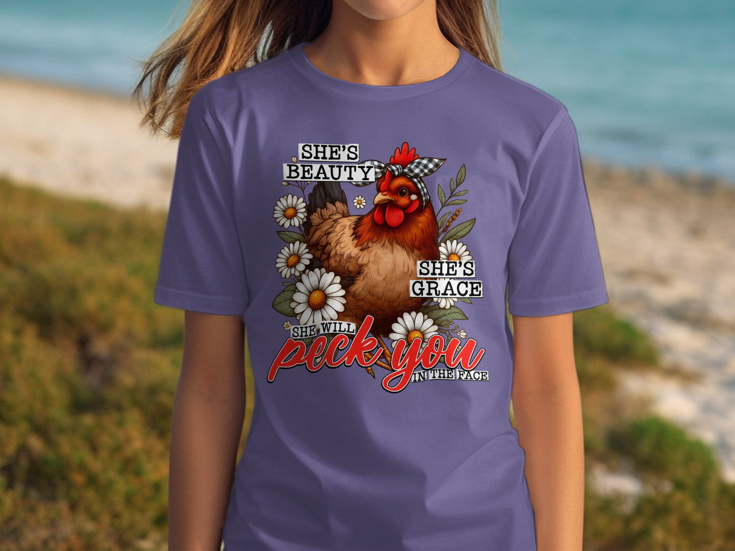 Chicken Shirt She's Beauty She's Grace She Will Peck You