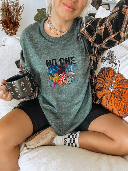 No One Fights Alone Colorful Graphic Tee