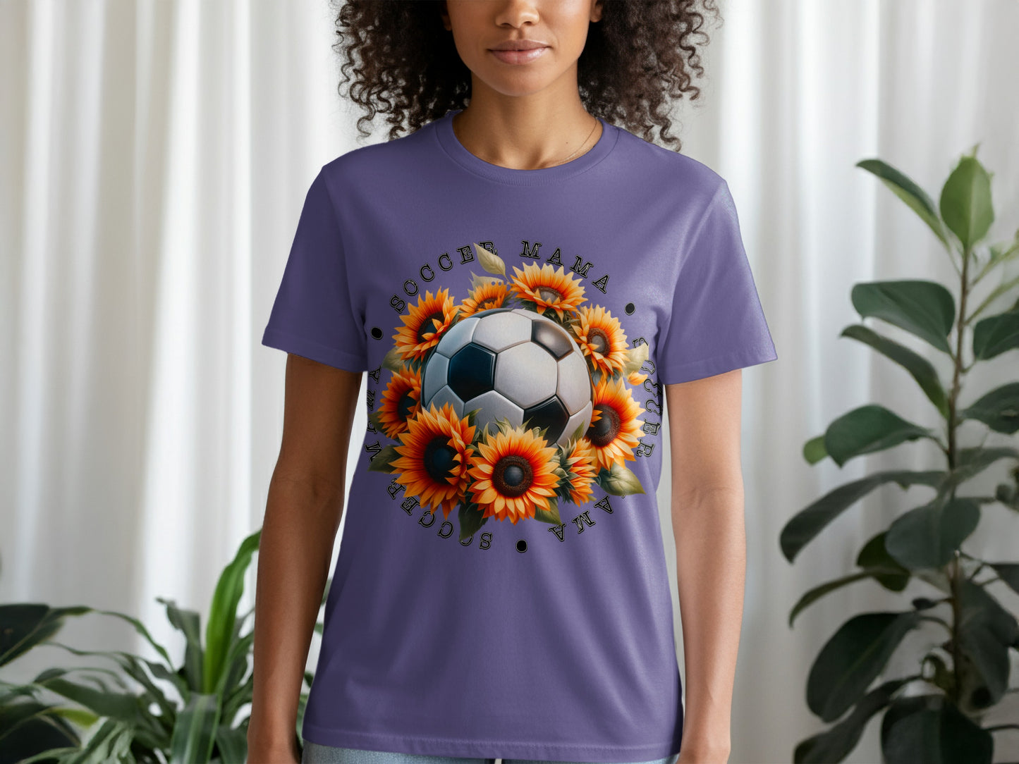 Soccer Mama Sunflower Graphic T-Shirt product