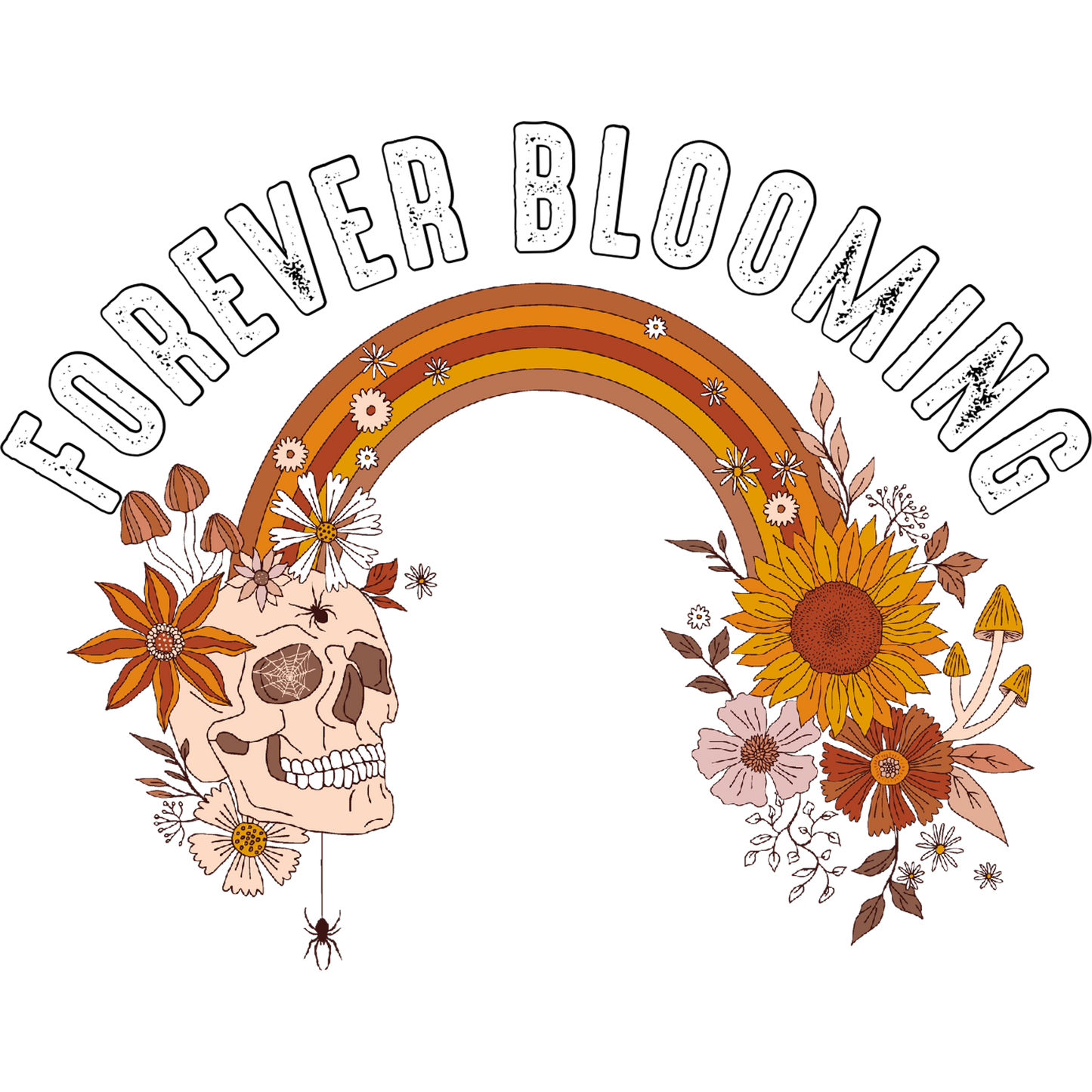 Forever Blooming Skull and Flowers Graphic product