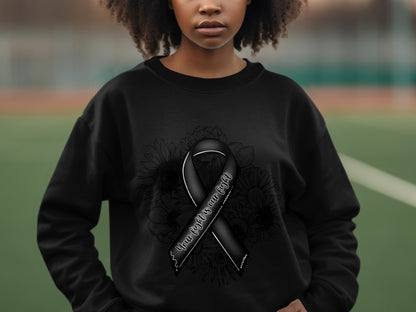 Your Fight Is My Fight Black Ribbon Sweatshirt
