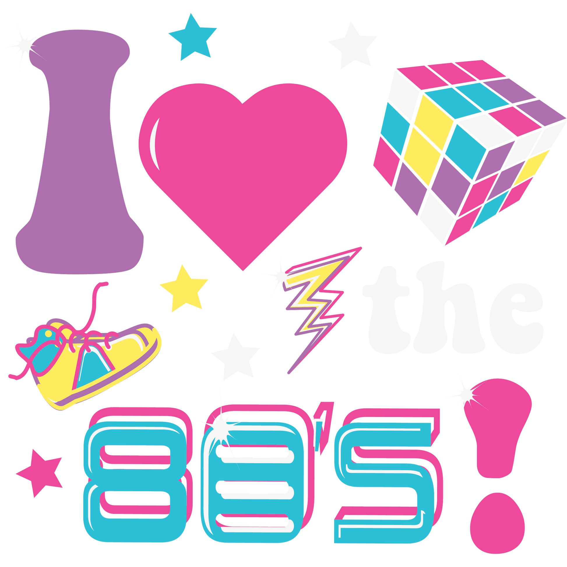 Retro 80's Design With Rubik's Cube Classic product